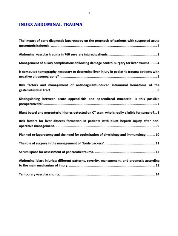 Abdominal Trauma