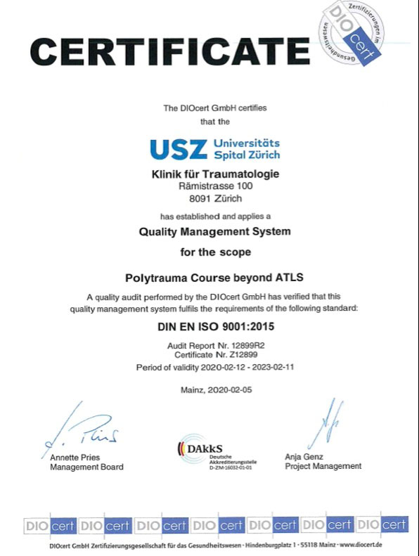 Polytrauma ISO Certification