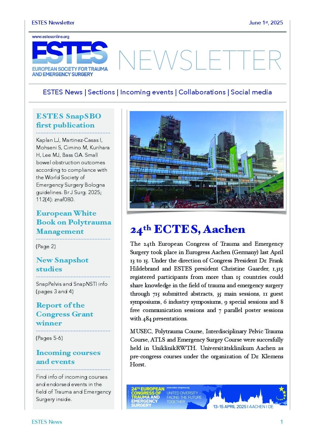 ESTES Newsletter 1 2025